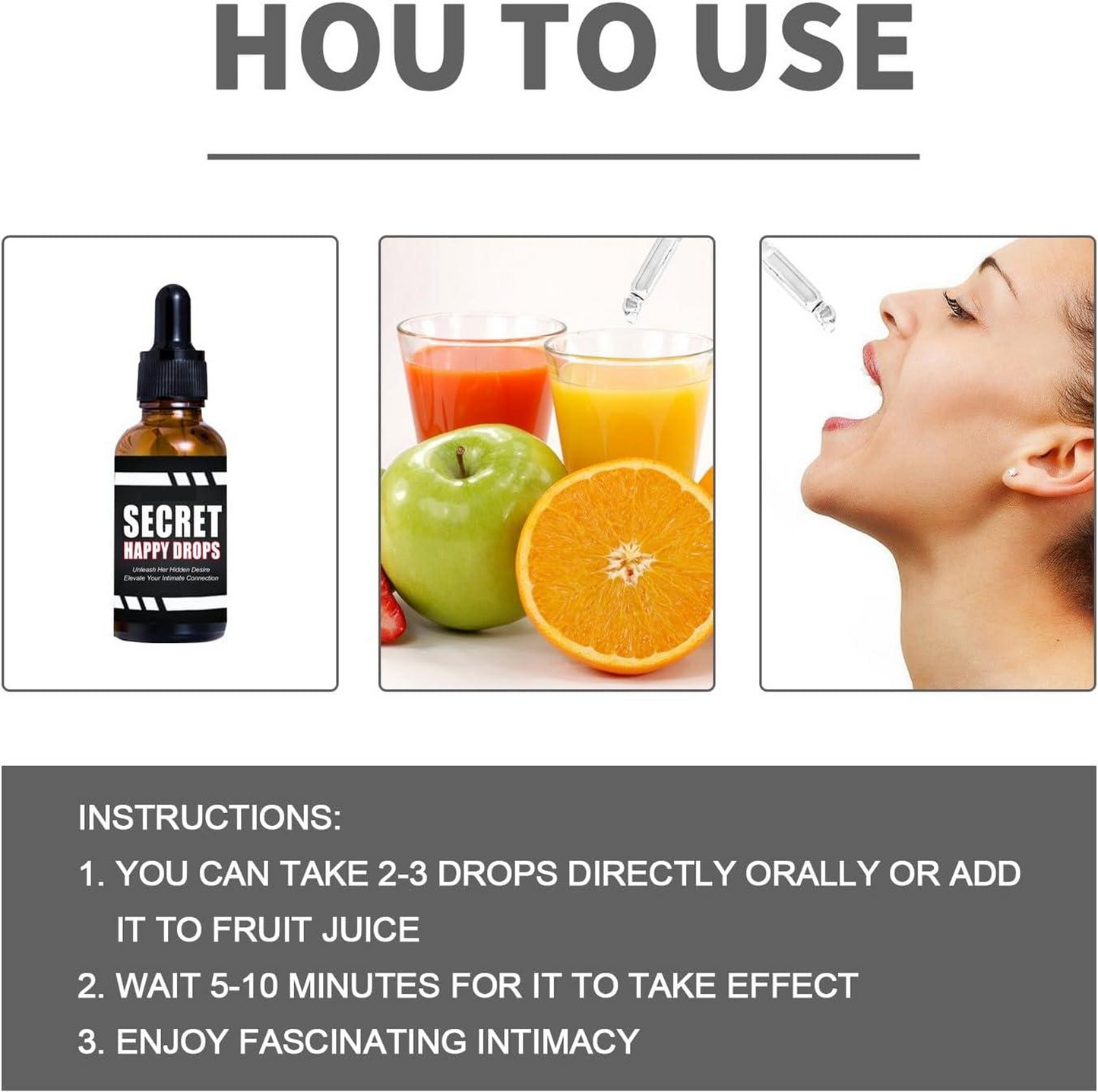 Secret Happy Drops for Women -Increase Intimacy & Pleasure