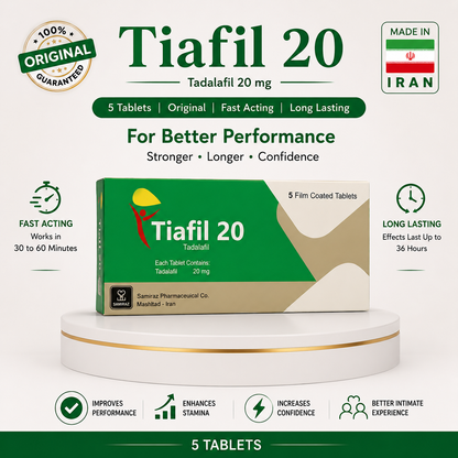 Tiafil 20mg - Made in Iran ( 5 Tablet )
